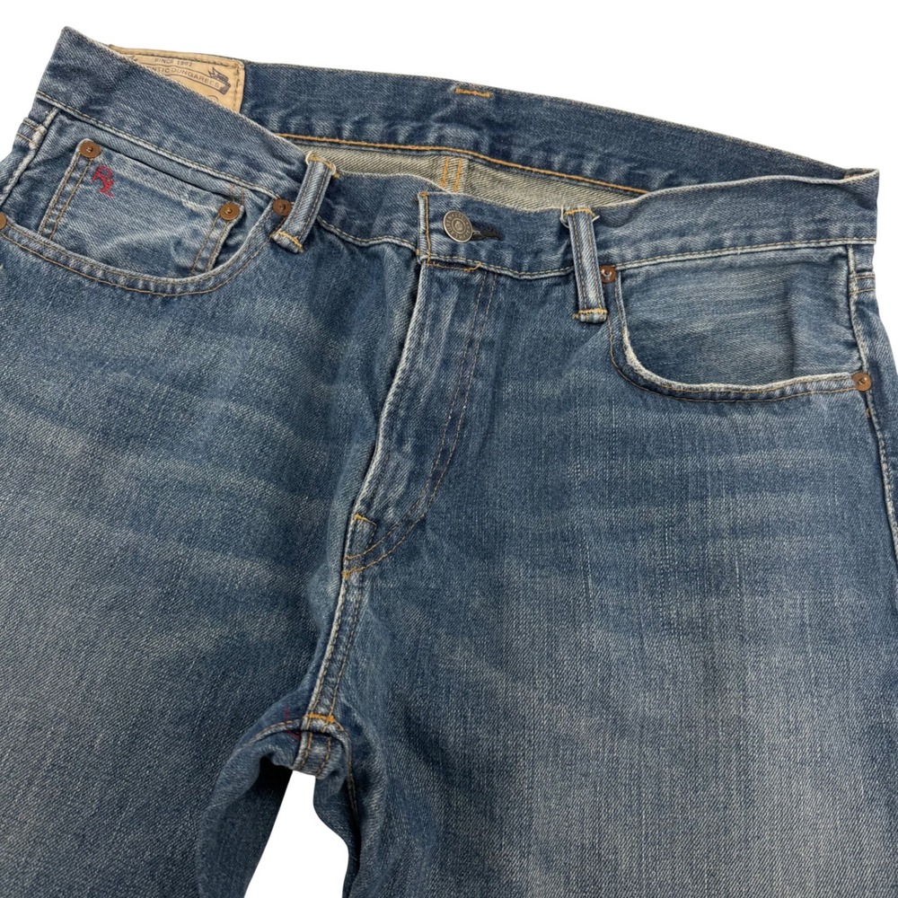 Polo Ralph Lauren Jeans Mens 34x32 Blue Straight Leg Authentic Dungarees Denim‎